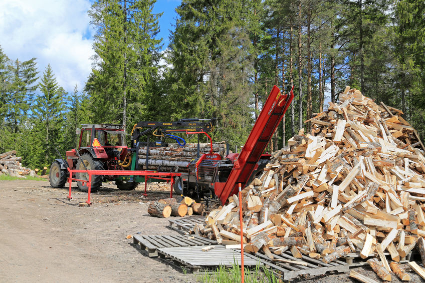 machine to cut firewood